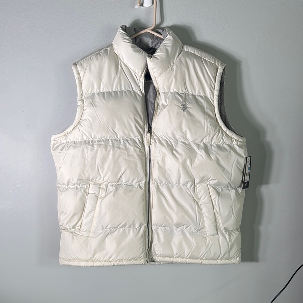 U.S. Polo Assn. Cream Puffer Vest New with Tags!!